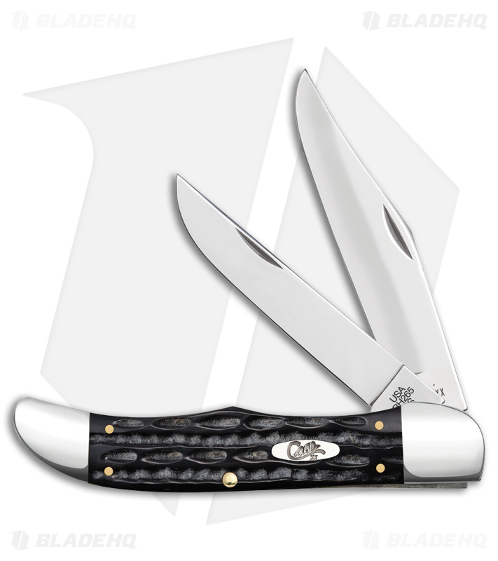 Case Knives Folding Hunter Knife 5.25" Black Jig Buffalo Horn (BH265 SS) 65030
