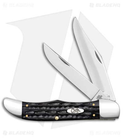 Case Knives Folding Hunter Knife 5.25" Black Jig Buffalo Horn (BH265 SS) 65030