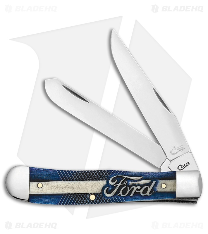 Case Ford Trapper Pocket Knife Blue Bone (4.1" - 6254 SS)