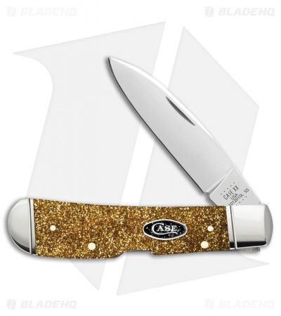 Case Tribal Lock Pocket Knife | Gold Stardust Kirinite - Blade HQ