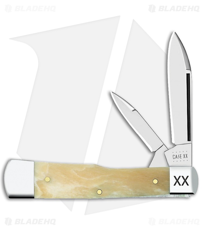 Case Cutlery Large Gunstock Knife 3.75" Natural Giraffe Bone (EX2130 SS)