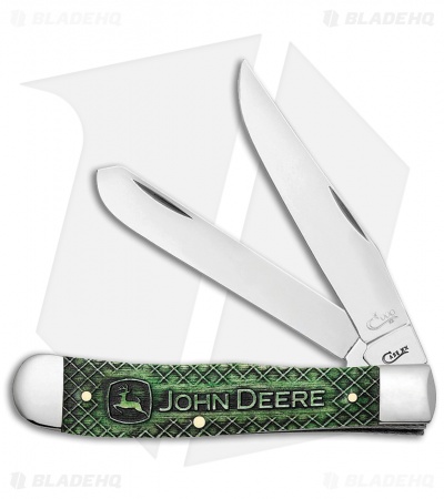 Case John Deere Trapper Knife Green Bone (4.1" - 6254 SS) 15764