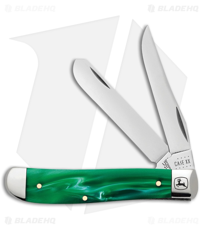 Case Cutlery John Deere Mini Trapper Smooth Green - Blade HQ