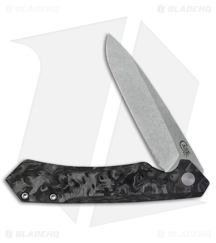 Case Cutlery Kinzua Frame Lock Knife Black Marbled Carbon Fiber (3.4" SW S35VN)