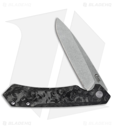 Case Cutlery Kinzua Frame Lock Knife Black Marbled Carbon Fiber (3.4" SW S35VN)