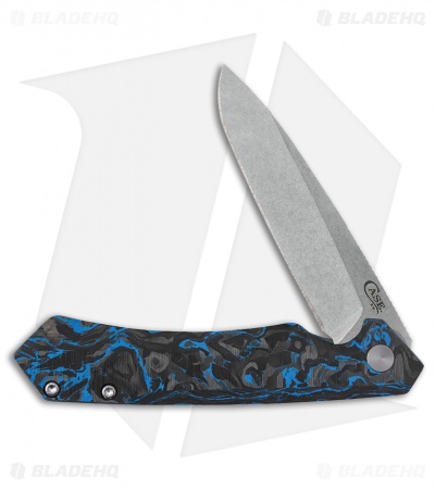 Case Cutlery Kinzua Frame Lock Knife Black/Blue Marbled CF (3.4" SW S35VN)