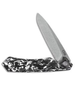 Case Cutlery Kinzua Frame Lock Knife Black/White Marbled CF(3.4" SW S35VN)