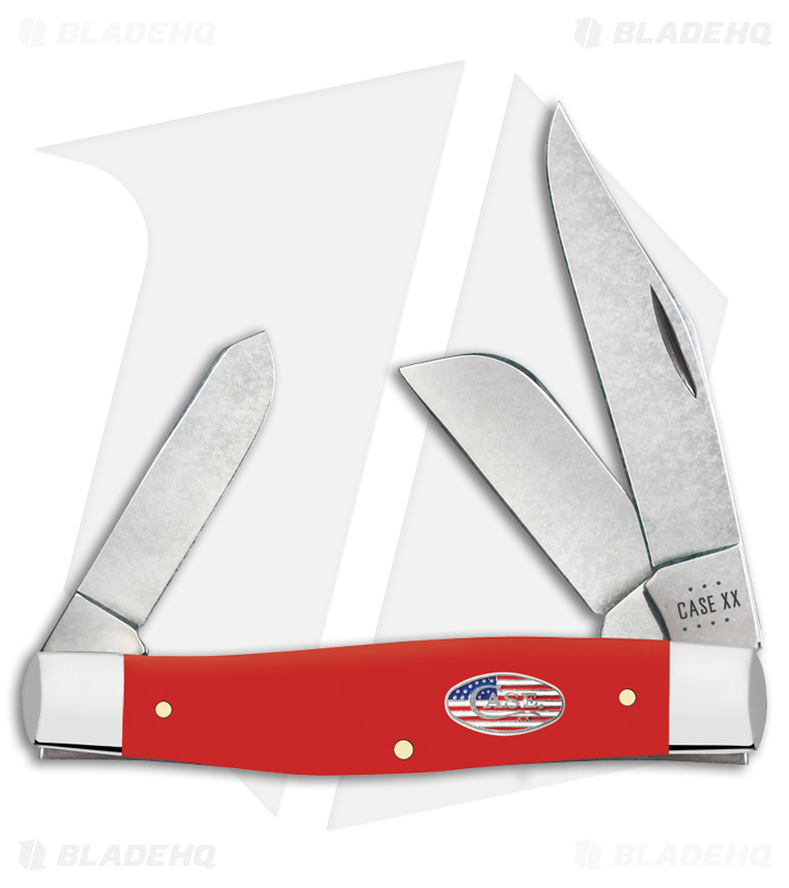 Case Large Stockman Knife 4.25" American Workman Red Delrin (4375 CS) 73929