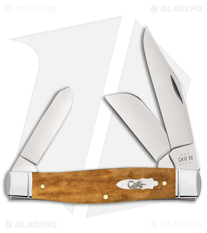 Case Knives Large Stockman Knife 4.25" Smooth Antique Bone (6375 SS)