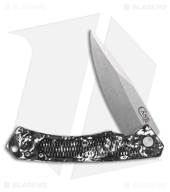Case Cutlery Marilla Frame Lock Knife Black/White Marbled CF (3.4" SW S35VN)