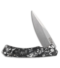 Case Cutlery Marilla Frame Lock Knife Black/White Marbled CF (3.4" SW S35VN)