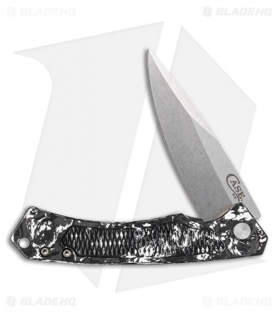 Case Cutlery Marilla Frame Lock Knife Black/White Marbled CF (3.4" SW S35VN)