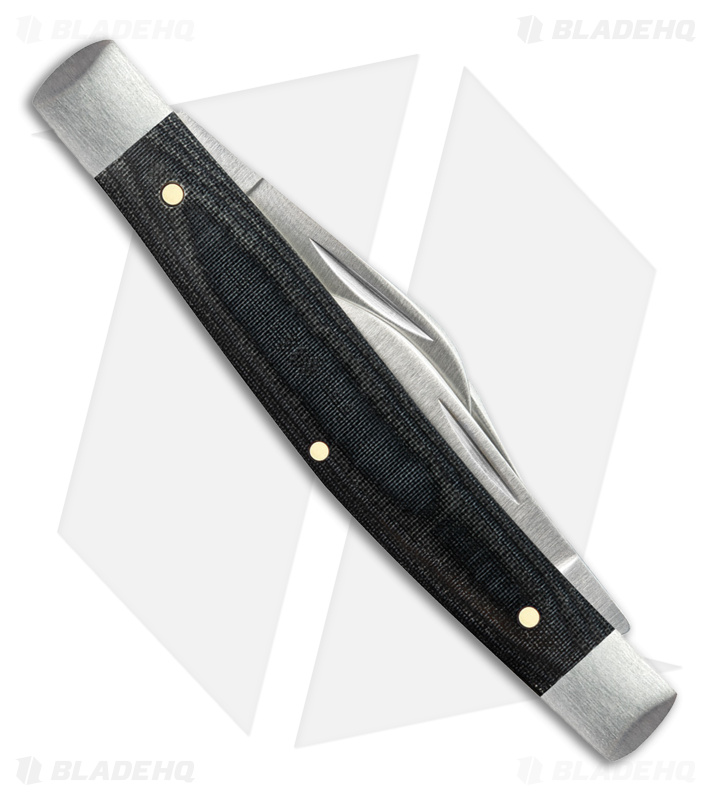 Case Knives Medium Stockman Knife 3.25" Smooth Black Micarta (10344 SS) 27818