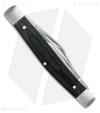 Case Knives Medium Stockman Knife 3.25" Smooth Black Micarta (10344 SS) 27818