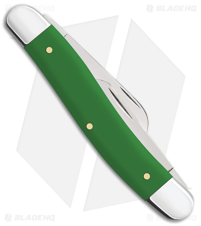 Case Knives Medium Stockman Knife 3.6" Smooth Green Delrin (4318 SS) 53392