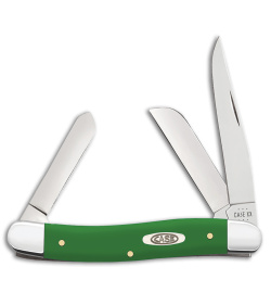 Case Knives Medium Stockman Knife 3.6" Smooth Green Delrin (4318 SS) 53392