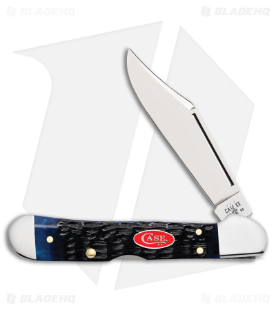 Case Knives Mini CopperLock Knife Rogers Jig Navy Blue Bone