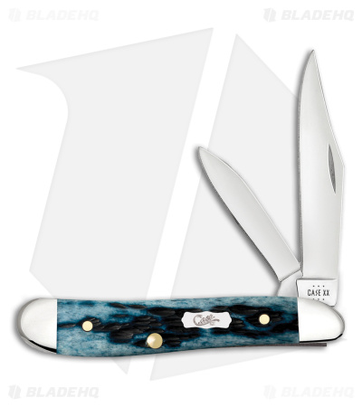 Case Cutlery Peanut Traditional Knife 2.88" Mediterranean Blue Bone (6220 SS)