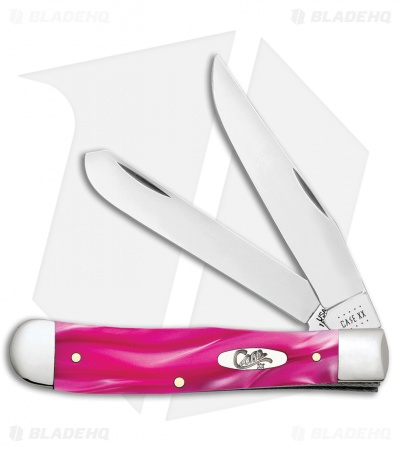 Case Cutlery Trapper Pocket Knife 4.125" Pink Pearl Kirinite (10254SS)