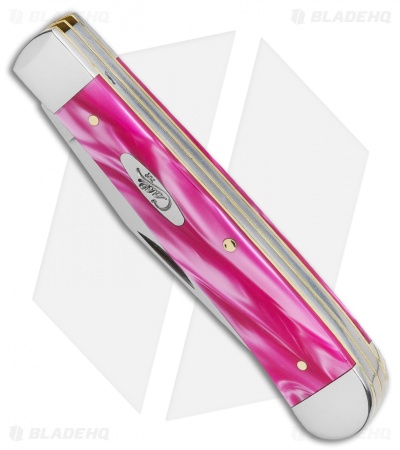 Case Cutlery Trapper Pocket Knife 4.125" Pink Pearl Kirinite (10254SS)