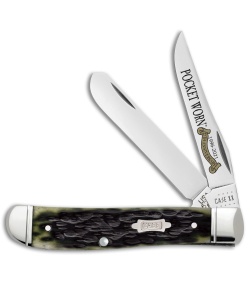 Case Mini Trapper 25th Anniversary  2.4" Pocket Worn Olive Bone (6207 SS) 38194