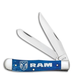 Case Cutlery Ram Trapper Embellished Smooth Navy Blue (3.25 Polished)