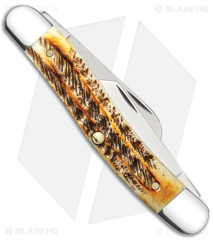 Case Knives Medium Stockman Knife 3.8" Amber Jig Bonestag (6.5347 SS) CA65336