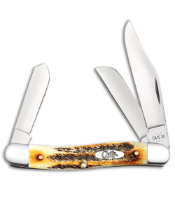 Case Knives Medium Stockman Knife 3.8" Amber Jig Bonestag (6.5347 SS) CA65336