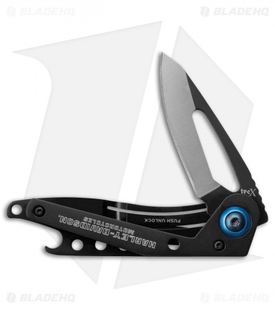 Case Cutlery TECX Harley-Davidson Frame Lock Knife (3" Black) 52222 
