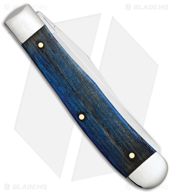 Case Cutlery Trapper Knife 4" U.S. Navy Gift Set Blue Bone (6254 SS) CA17726