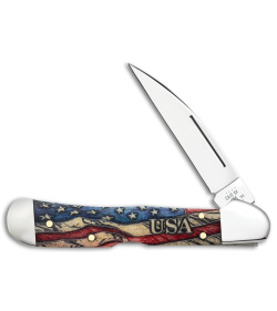 Case CopperLock Pocket Knife 4.25" Vintage Flag Bone (1549WL SS) 36033