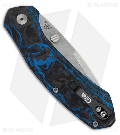 Case Cutlery Westline Spring Assisted Knife Blue Marbled Carbon Fiber (3.2" SW)