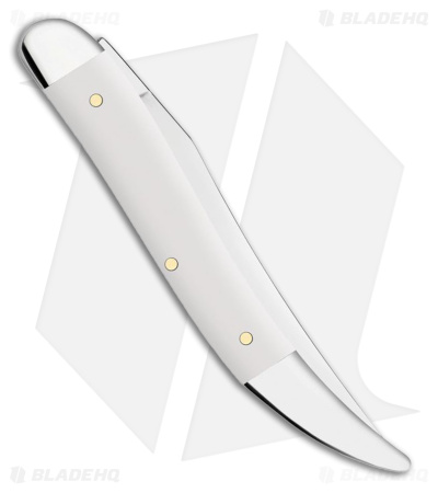 Case Knives Medium Texas Toothpick Knife White Delrin Polish