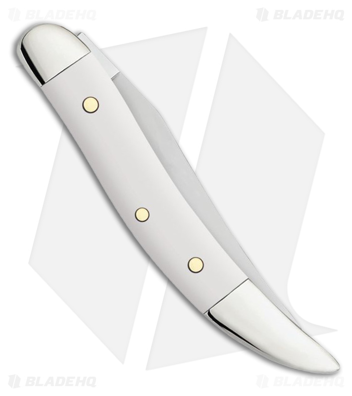 【極美品】CABANE de zucca le chocolat オフホワイト Case Knives Small Texas Toothpick Knife White Delrin Polish
