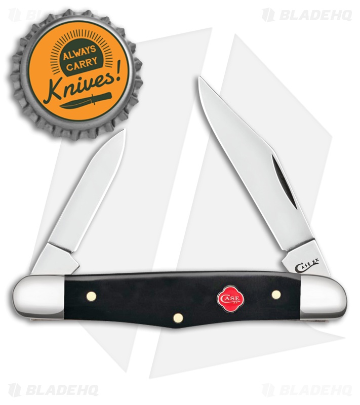 Case Half Whittler Slip Joint Knife 3.25" Black Synthetic (2208 SS) 31273 