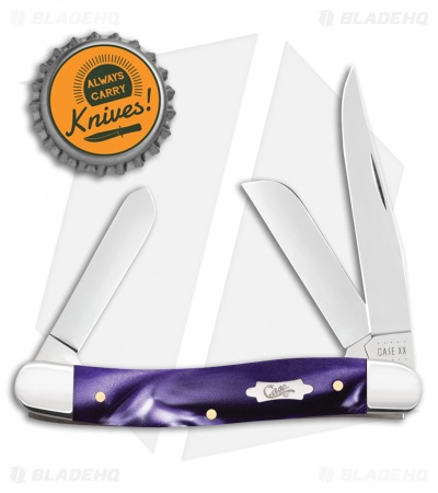 Case Medium Stockman Traditional Pocket Knife 3.625" Purple Kirinite (10344 SS)