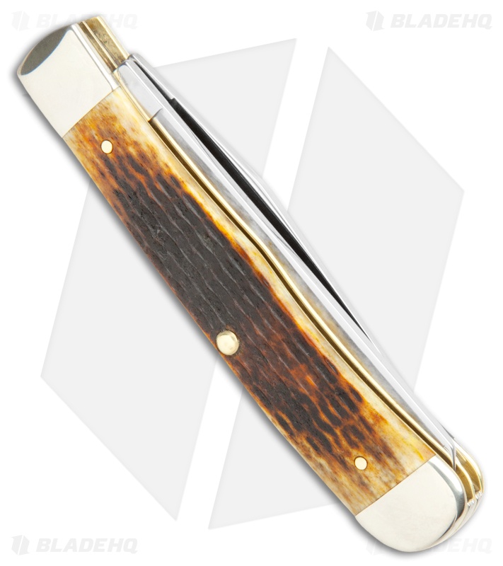 Case Trapper Traditional Knife 4.125" Antique Corn Cob Jigged Bone