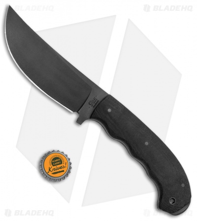 Case Winkler Hambone Fixed Blade Knife Black Canvas Laminate (4.8" Black)
