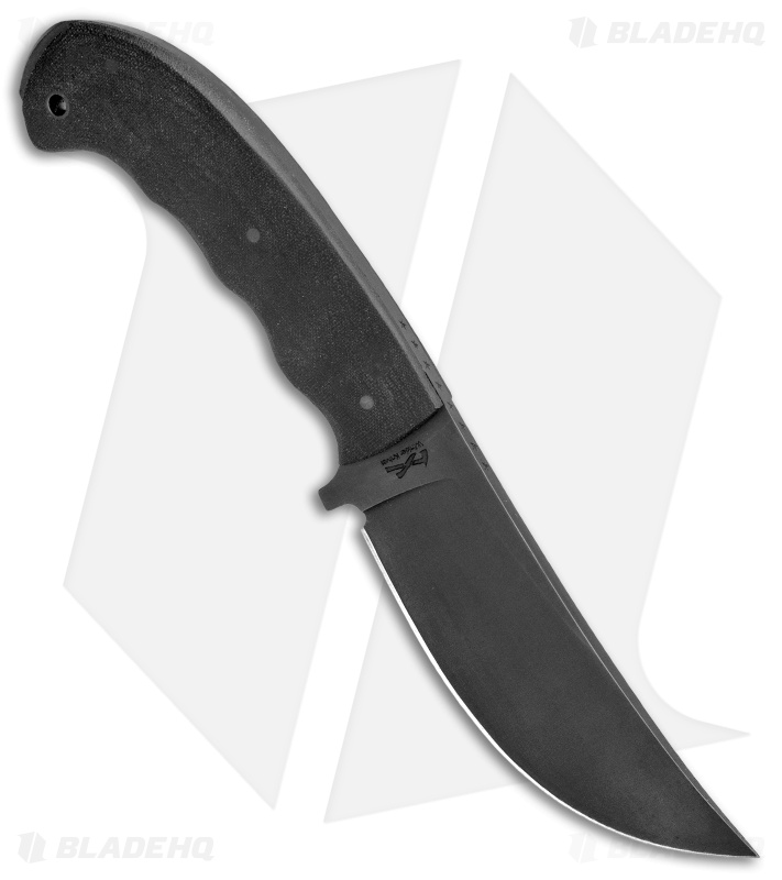 Case Winkler Hambone Fixed Blade Knife Black Canvas Laminate (4.8" Black)