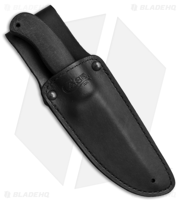 Case Winkler Skinner Fixed Blade Knife Black Canvas Laminate (5.1" Black) 43173