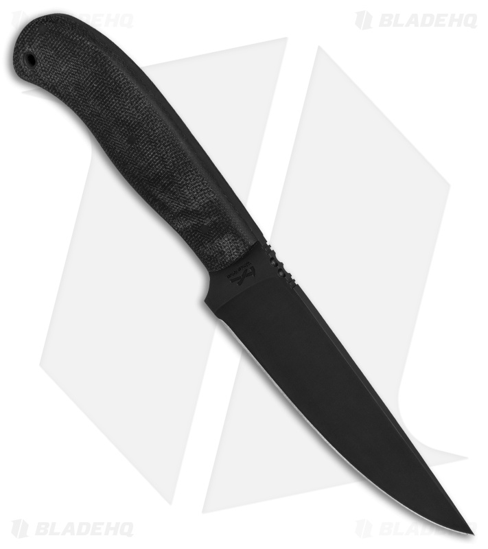 Case Winkler Skinner Fixed Blade Knife Black Canvas Laminate (5.1" Black) 43173