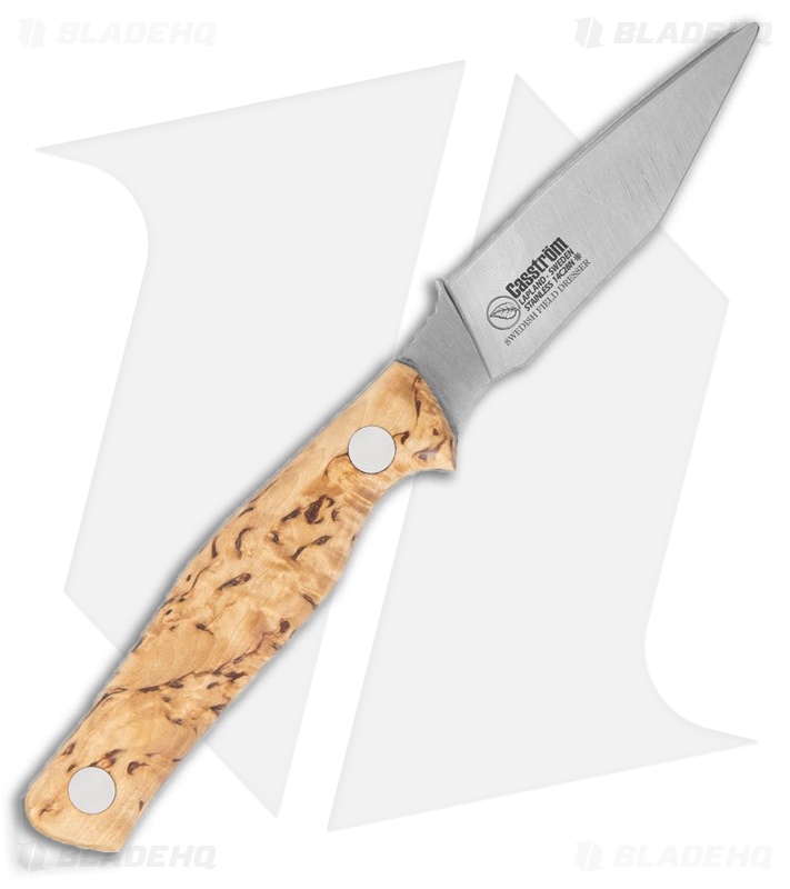 Casstrom Field Dresser Fixed Blade Knife Curly Birch (3.5" 14C28N) CI13518