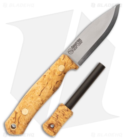 Casstrom No.8 Swedish Forest Fixed Blade Knife w/FR Curly Birch (3.25" Satin)