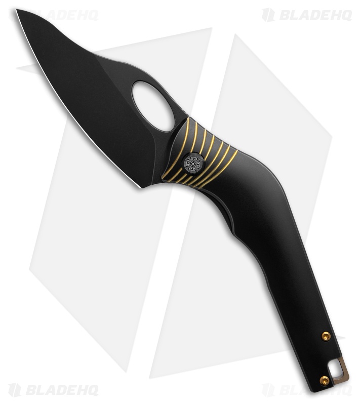 Cavol Amuse Frame Lock Knife Black Titanium (3.6" Black Stonewash) 