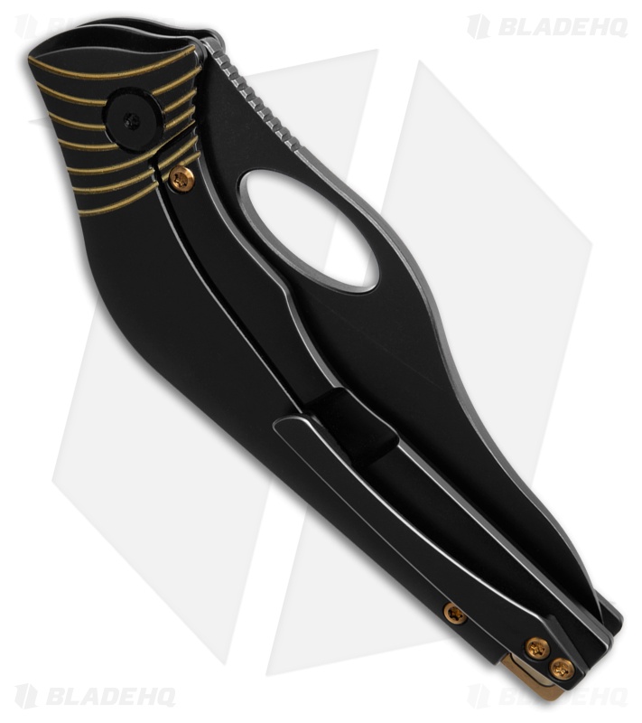 Cavol Amuse Frame Lock Knife Black Titanium (3.6" Black Stonewash) 