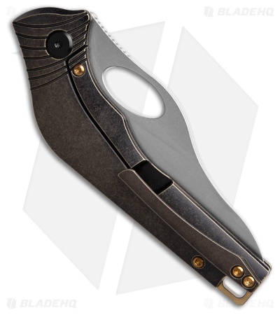 Cavol Amuse Frame Lock Knife Bronze Titanium (3.6" Stonewash) 