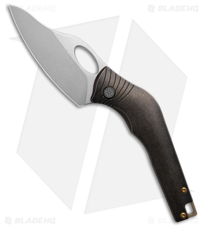 Cavol Amuse Frame Lock Knife Bronze Titanium (3.6" Stonewash) 
