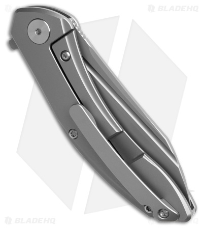 Cavol Bucarto Frame Lock Knife Gray Titanium (3.1" Bead Blast) 
