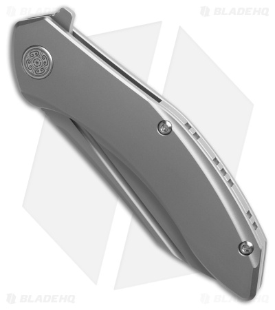 Cavol Bucarto Frame Lock Knife Gray Titanium (3.1" Bead Blast) 