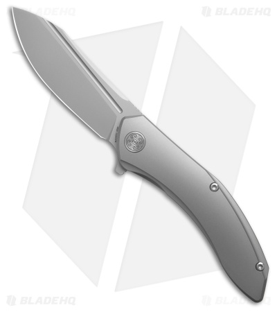 Cavol Bucarto Frame Lock Knife Gray Titanium (3.1" Bead Blast) 
